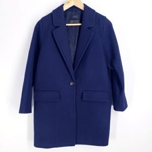 J. Crew Navy Blue Wool Melton Coat